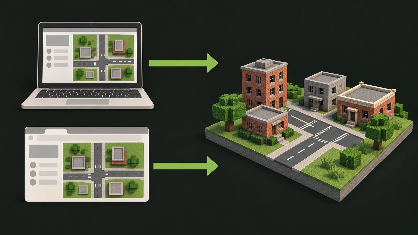 Cover illustration for Arnis Minecraft: Generate Real Places Online