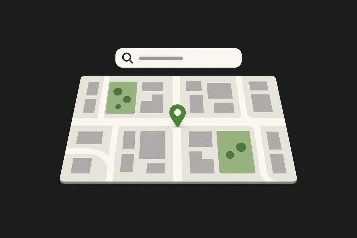 Suche nach einer Stadt oder Adresse auf der ArnisWeb-Karte